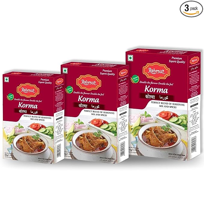 Rehmat Korma Masala Spice Mix All-Purpose Gravy Ready to Cook & Rich in Flavour Chicken Masala Each 50 gm