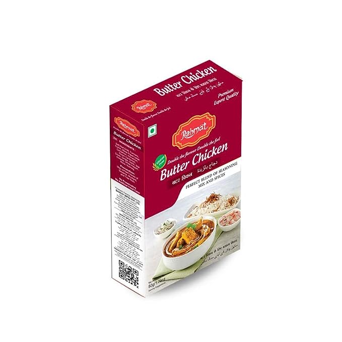 Rehmat Butter Chicken Masala, Mix Spice Easy & Ready to Cook Delicious, Flavourful Butter Chicken Masala Powder -Each 50gm