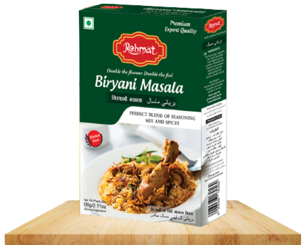 Rehmat Biryani Masala Powder, Exotic Spices Blend Easy & Ready to Cook Masala Ideal for Chicken Biryani 60 gm