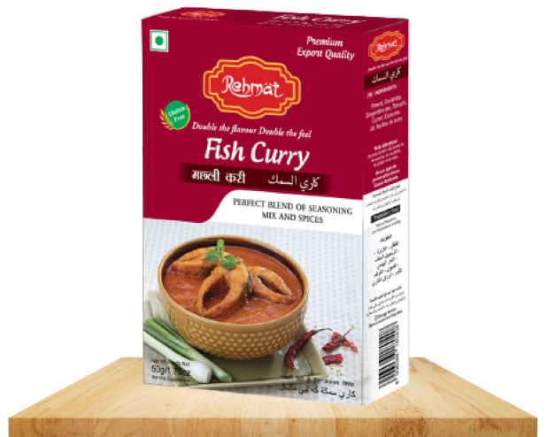 Rehmat Fish Curry Masala Powder, Exotic Spices Blend Easy & Ready to Cook Masala, 50 gm (Pack of 3)