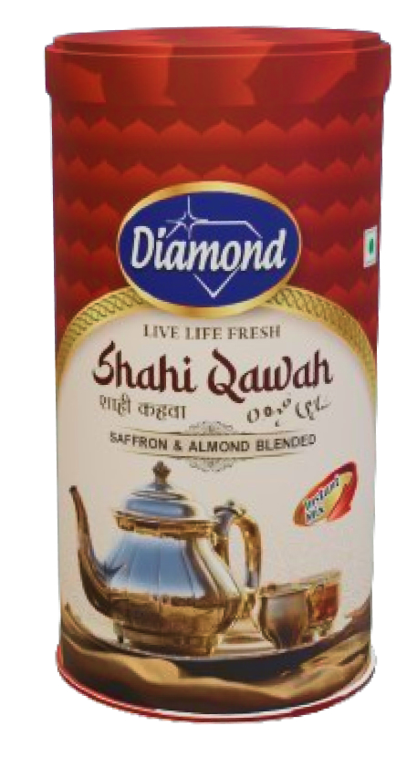 DIAMOND QAWAH Instant, Detoxifying Kashmiri Diamond Kahwa With Saffron, Authentic And Traditional Blend, Herbal Tea (200 grams) – Powder